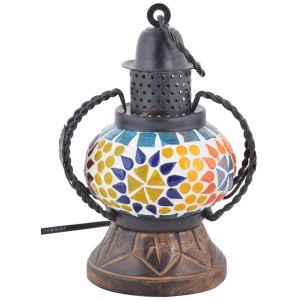 Handcrafted Wooden Glass Mosaic Wall Hanging Table lamp